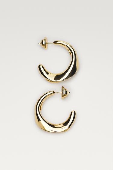 Twist Hoop Earrings — Golden 1