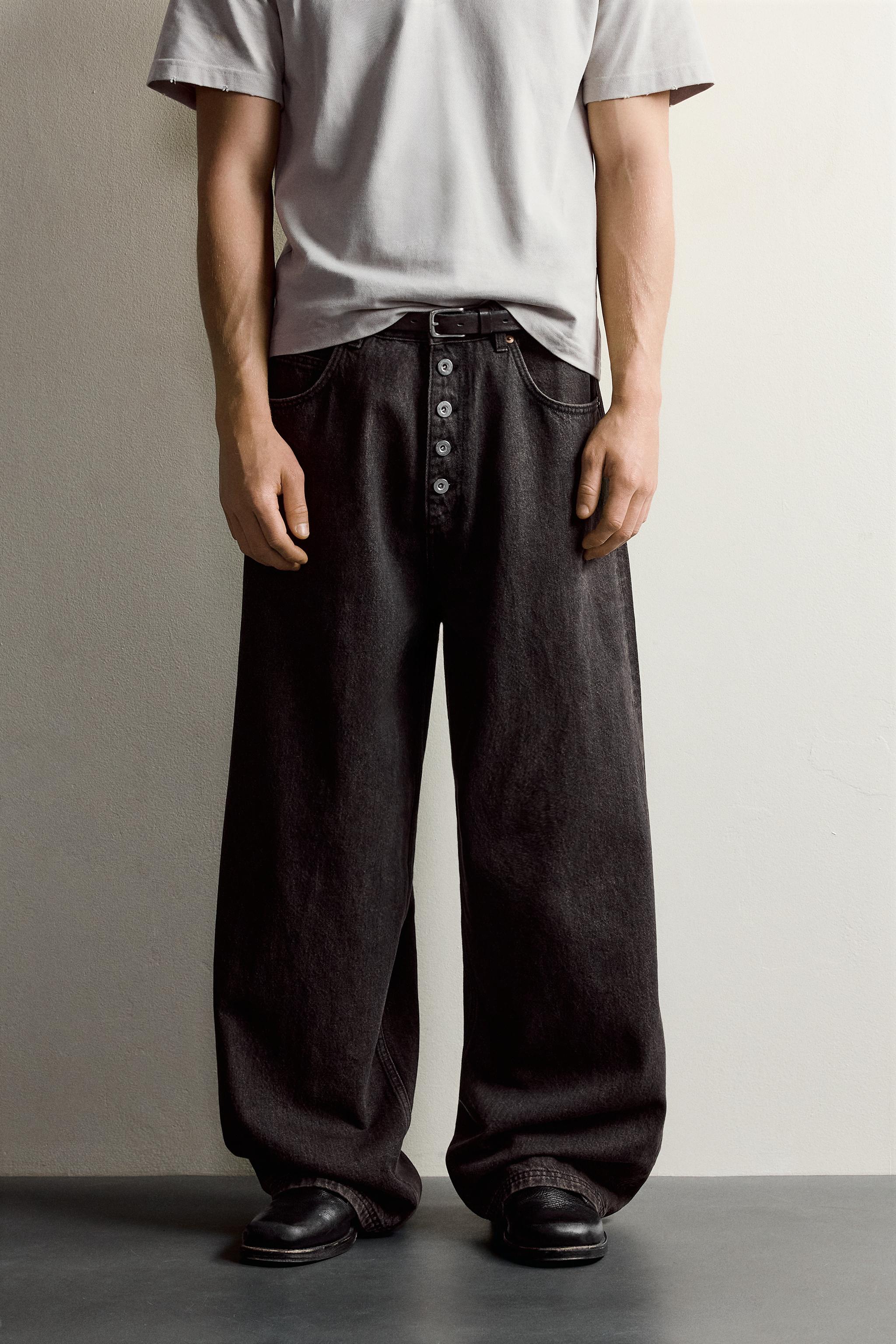 JEANS BAGGY FIT À BOUTONNAGE