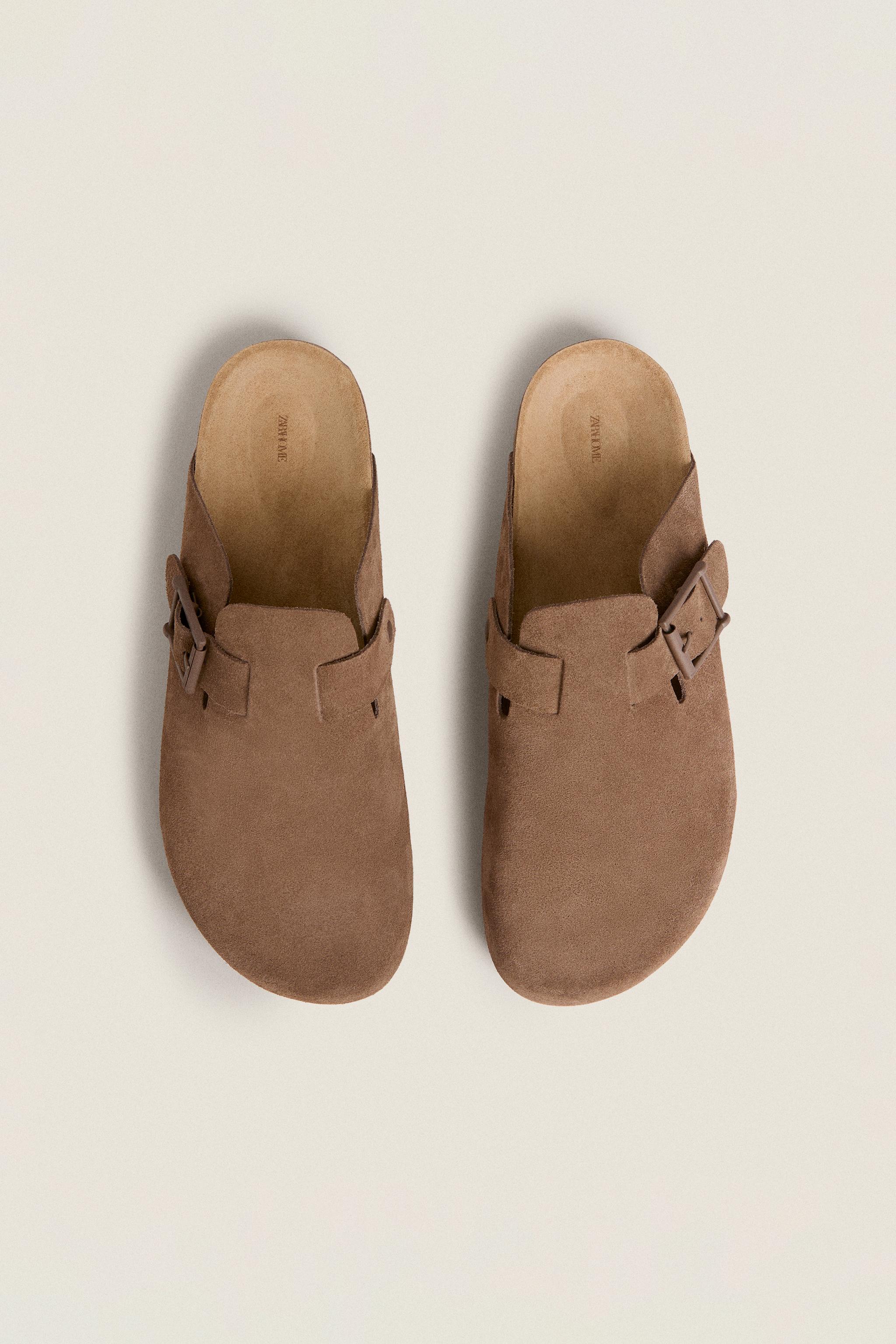 SABOTS EN CUIR BOUCLE