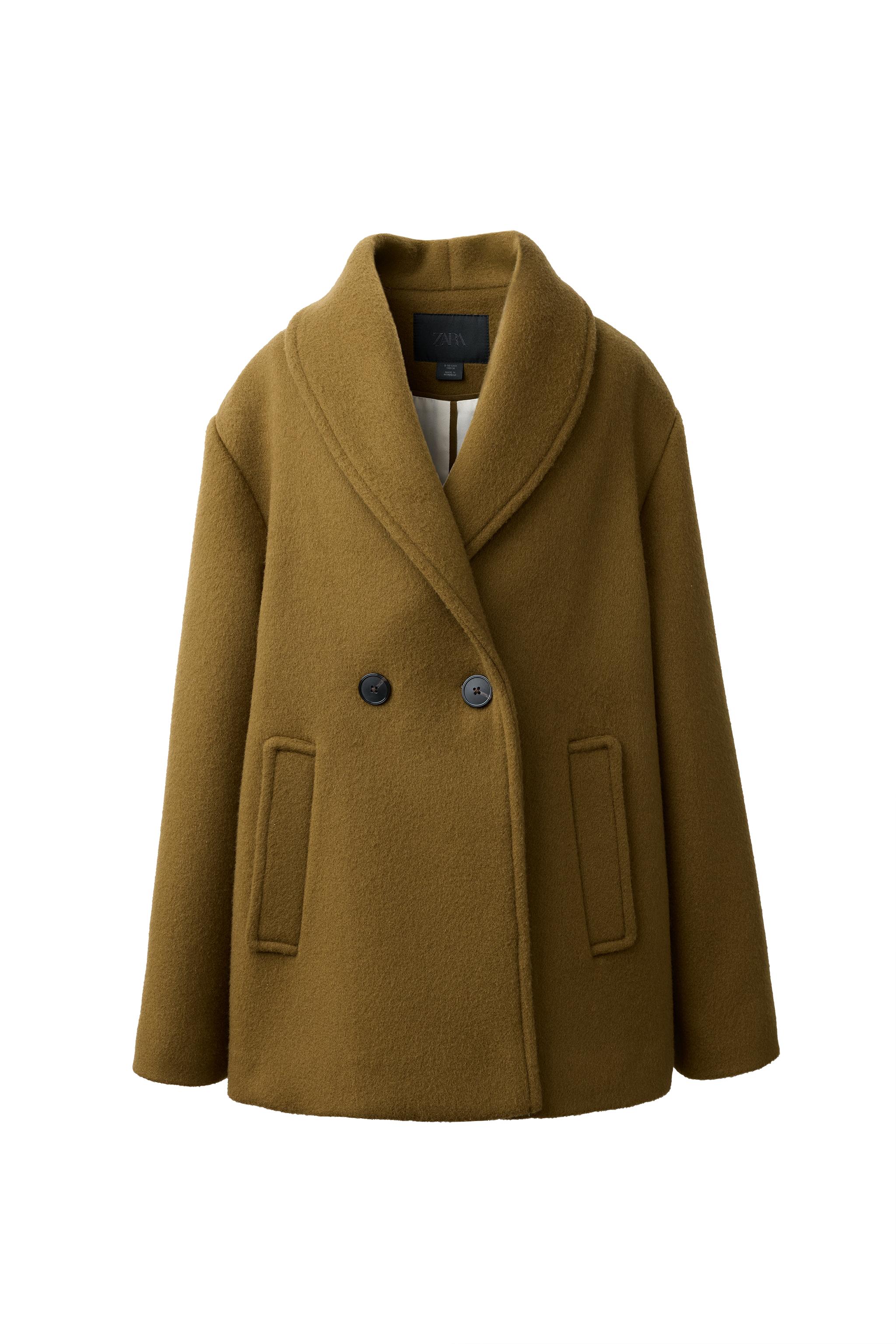 MANTECO WOOL SHORT COAT - Olive green | ZARA United States