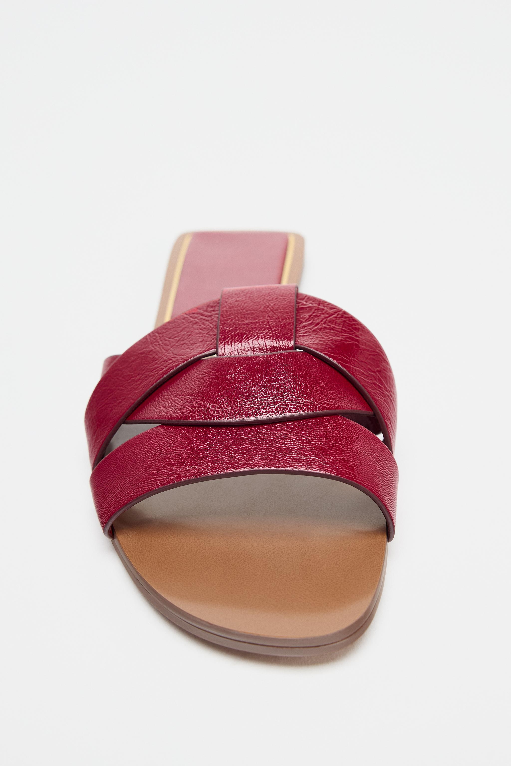 ZARA クロスオーバーフラットレザーサンダル 2600/710 ZARA クロスオーバーフラットレザーサンダル 2600/710 (ZARA