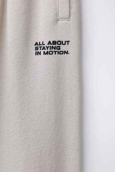 GRAFFITI PRINT JOGGER TROUSERS - Light grey by Zara - Image 3