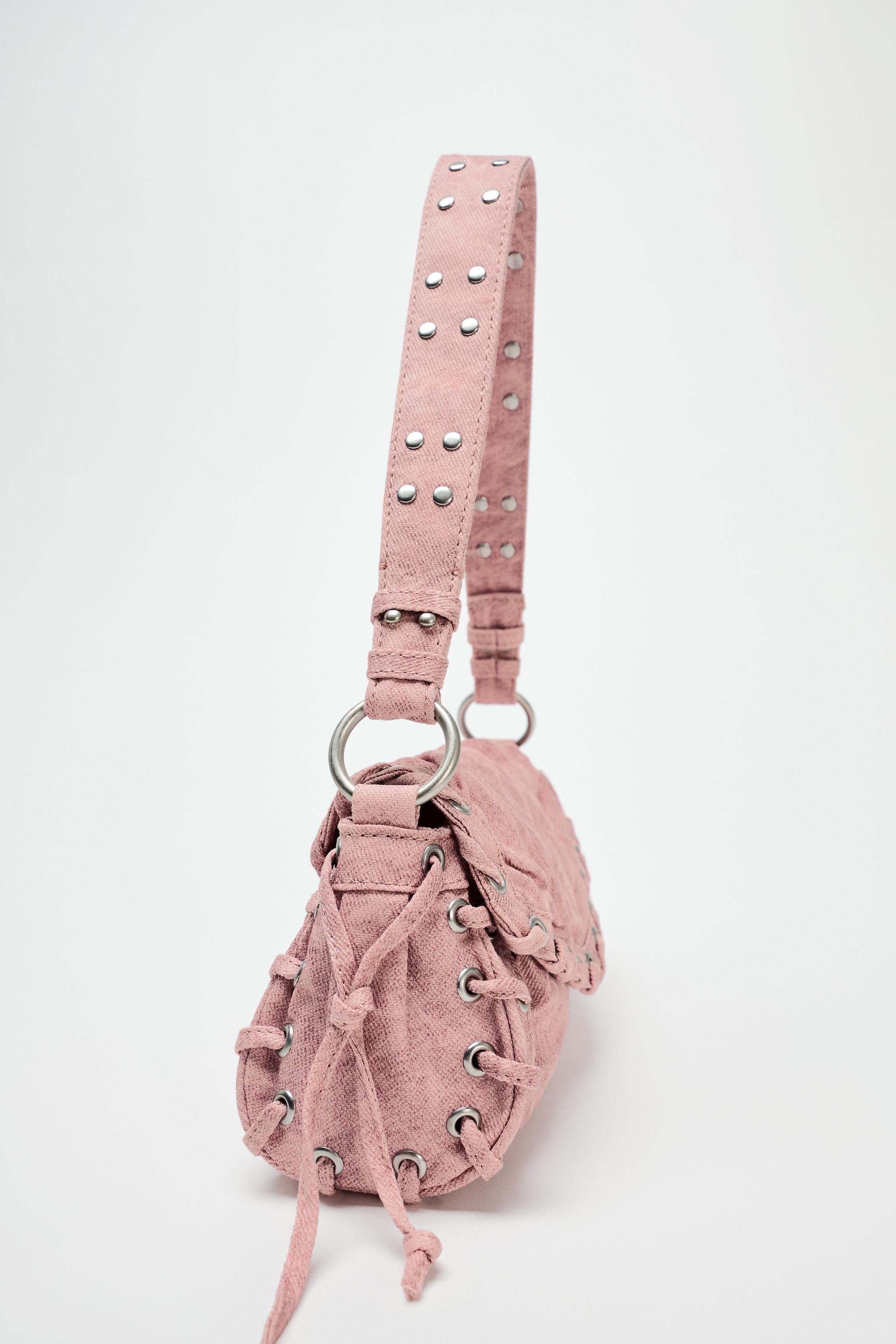 Zara pink crossbody bag sale