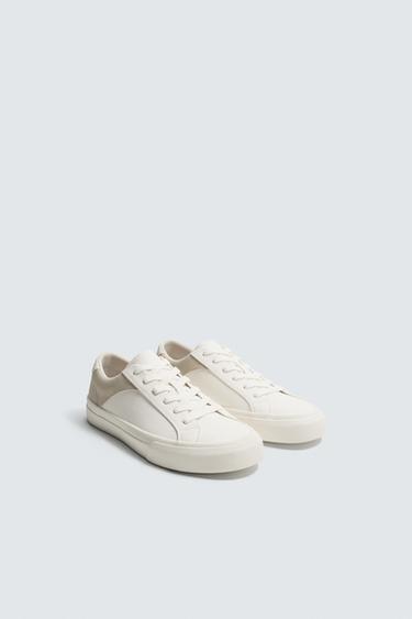 TRAINERS WITH HEEL DETAIL - White by Zara