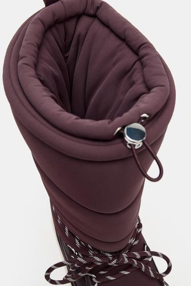 BOTTINES À LACETS SKI COLLECTION - Bordeaux de Zara - Image 6