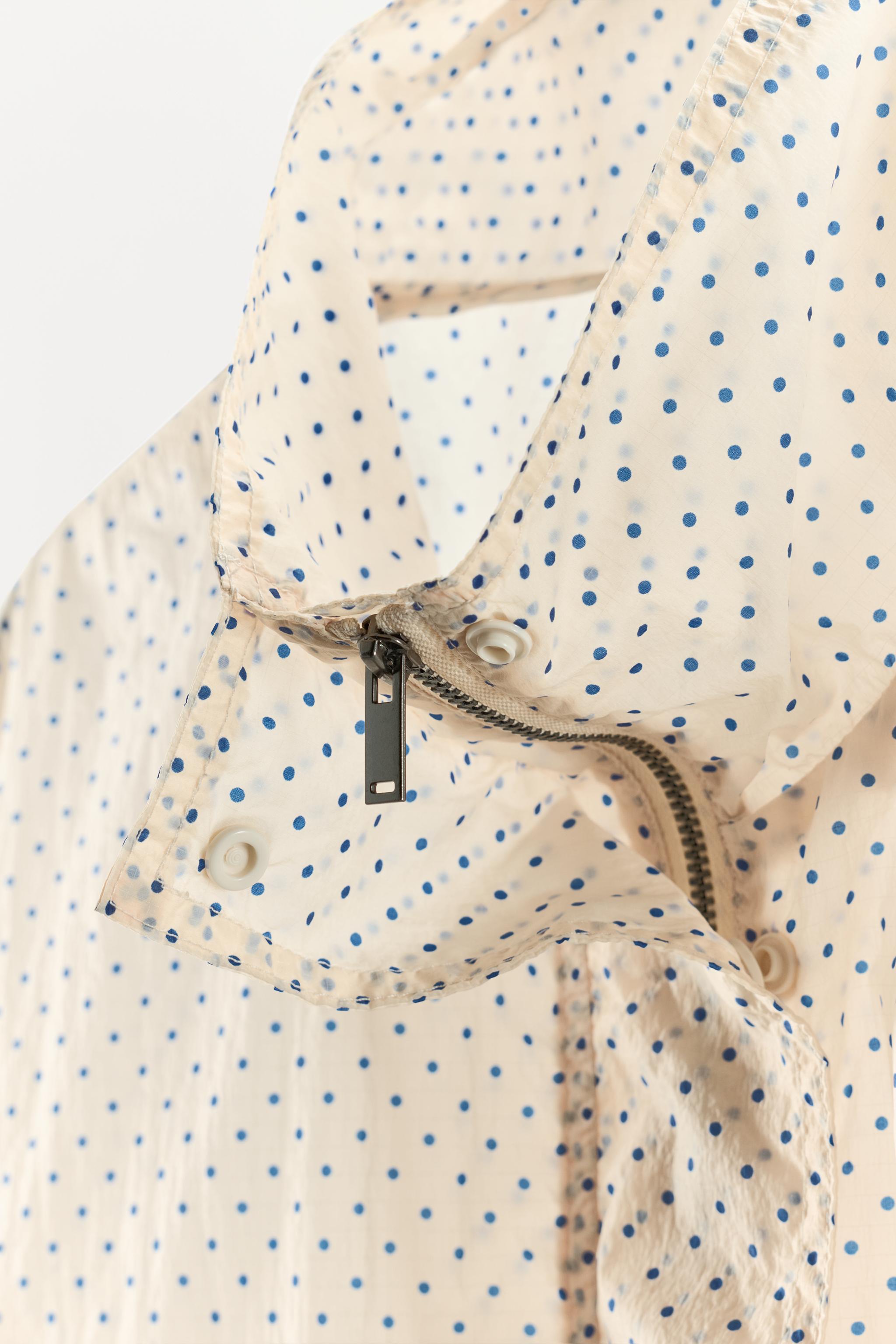 ドットプリント 調節可能な裾ジャケット - ピンクベージュ | ZARA