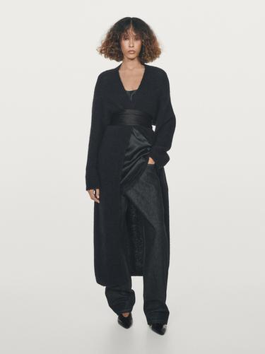 Zara 100% silk sash belt - Black - Image 0