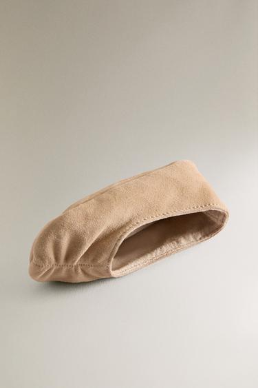 CHAUSSON BALLERINE CUIR FRONCES - Marron de Zara - Image 2
