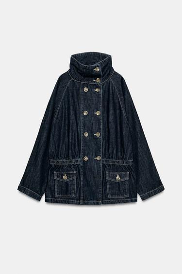 Z1975 DENIM JAS MET OPSTAANDE KRAAG - Blauw van Zara