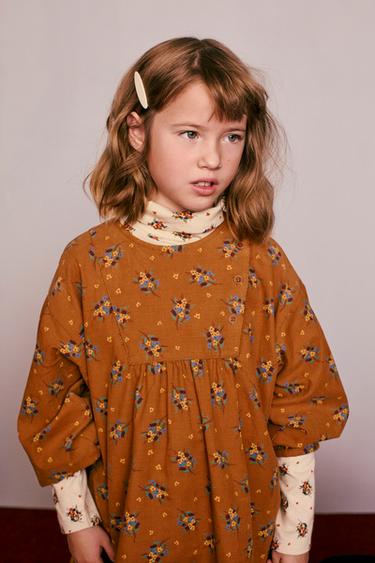 NEEDLECORD DRESS FLORAL PRINT CREATED BY CARAMEL LONDON X ZARA - Caramel by Zara