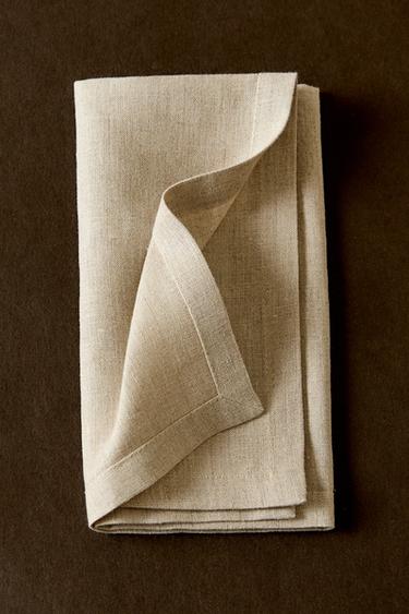 PACK OF PLAIN-COLOURED LINEN NAPKINS - Light beige by Zara - Image 5