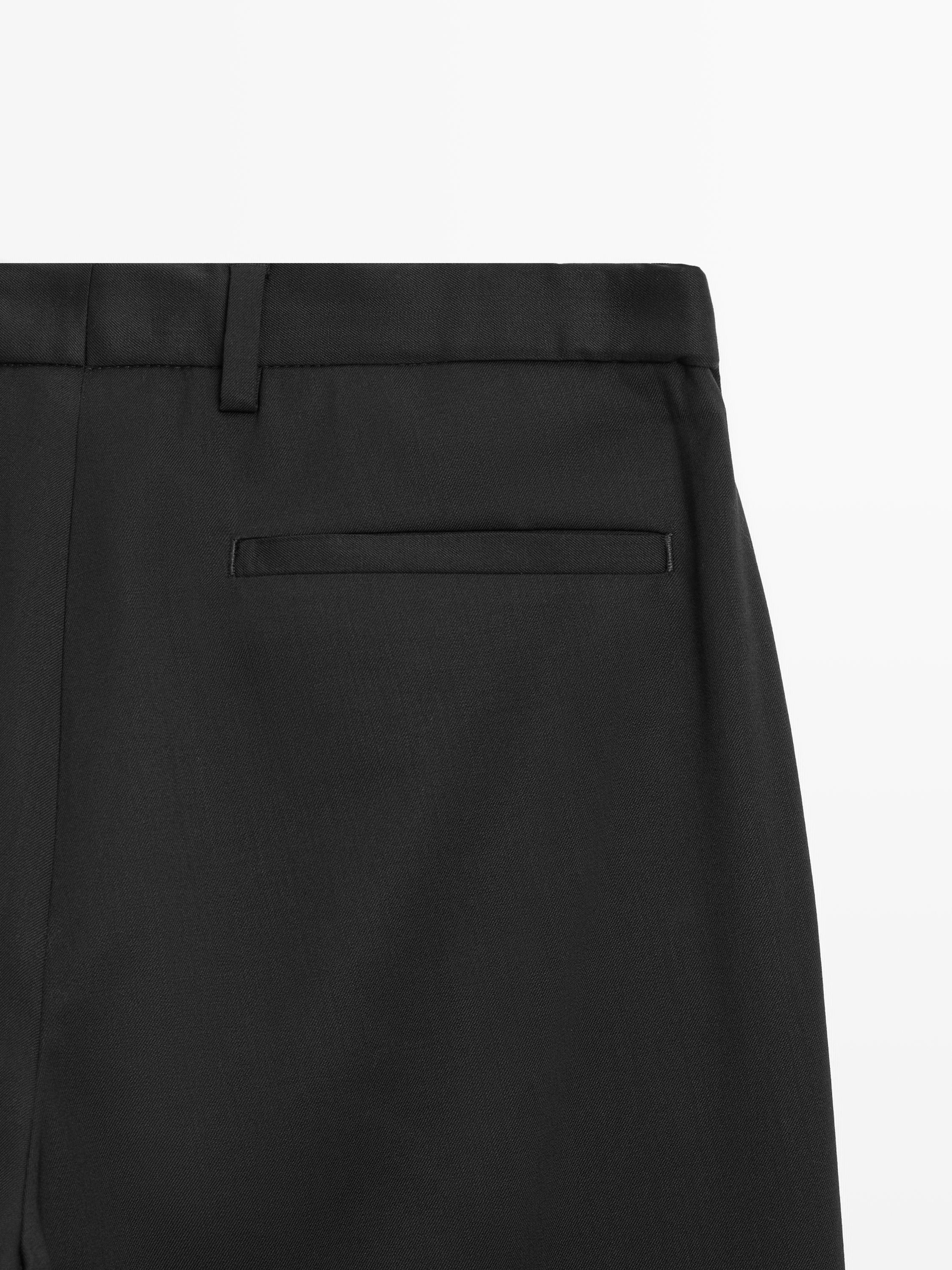 Wool blend trousers