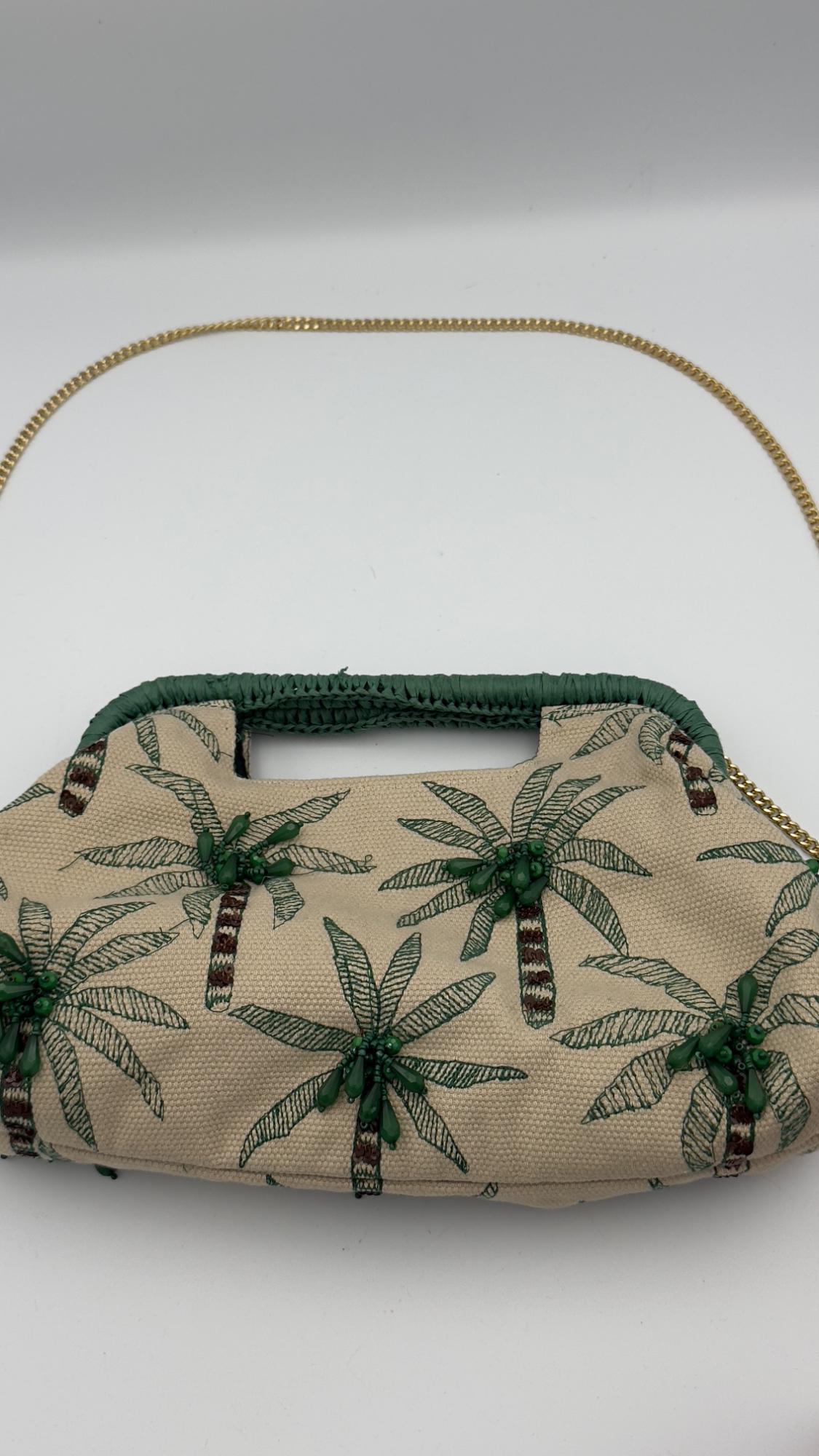 TROPICAL BAG WITH GOLD CHAIN - Image 2