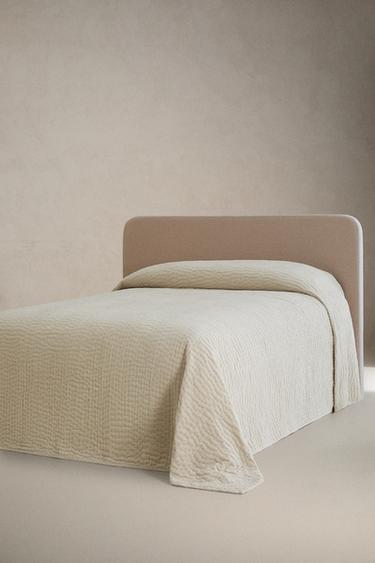 FADED VELVET QUILT — Beige 2