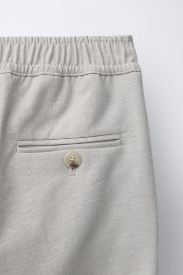 RELAXED FIT COMFORT TROUSERS - Light beige by Zara - Image 3