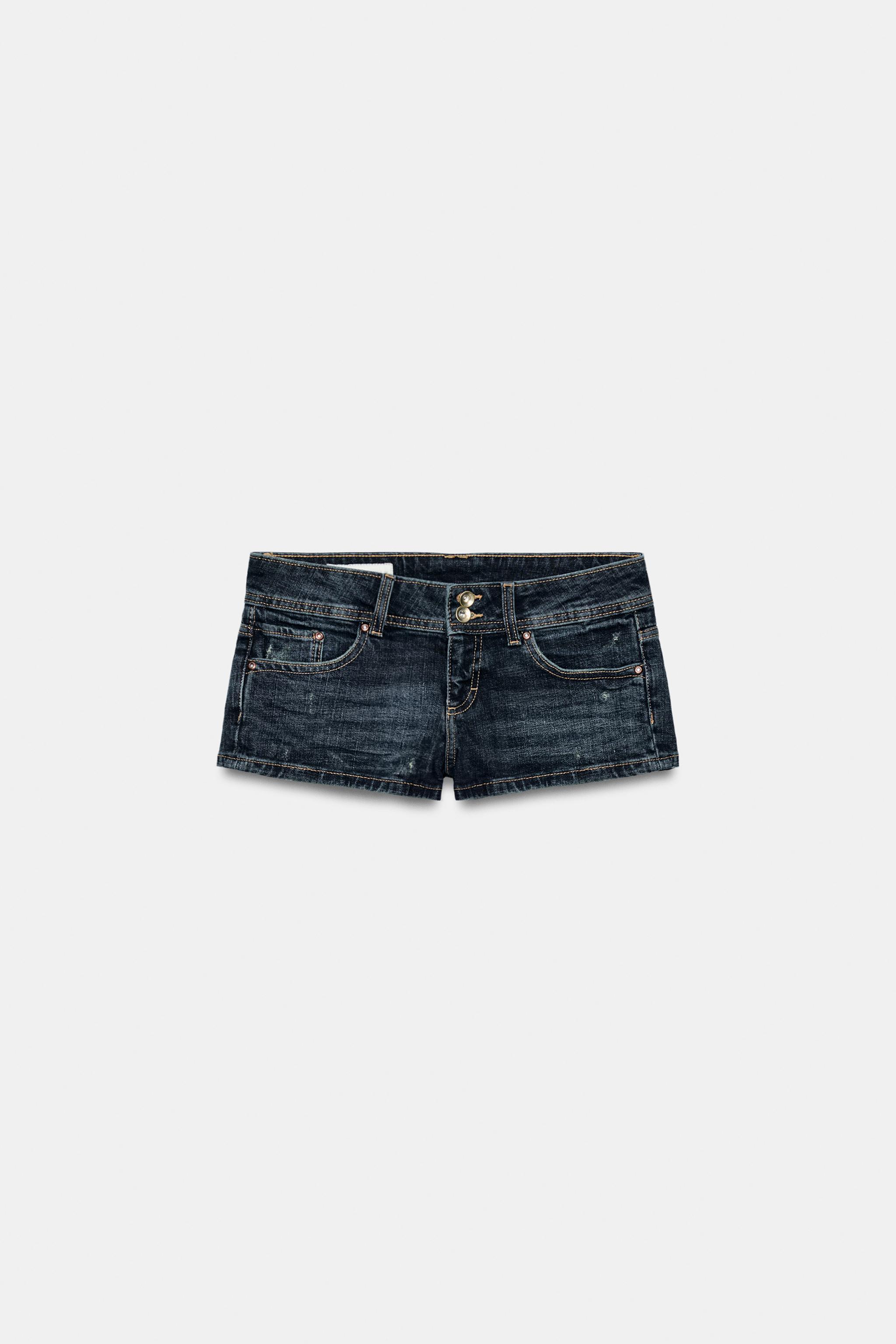 SHORT MINI EN DENIM TRF TAILLE BASSE