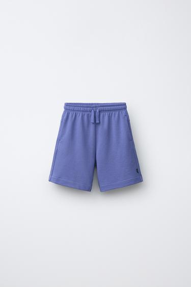 BERMUDA FELPA LISA - Malva de Zara