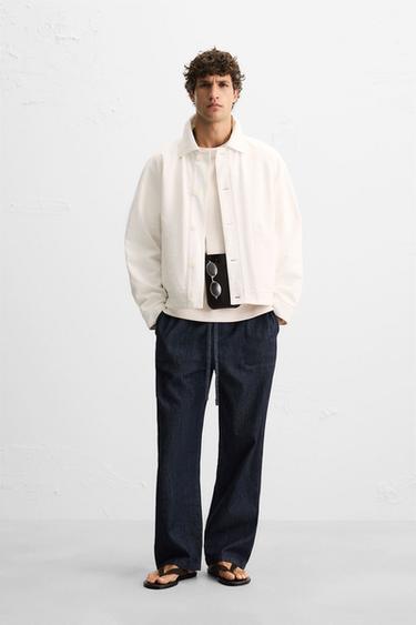 LINEN/COTTON JACKET - Ecru by Zara