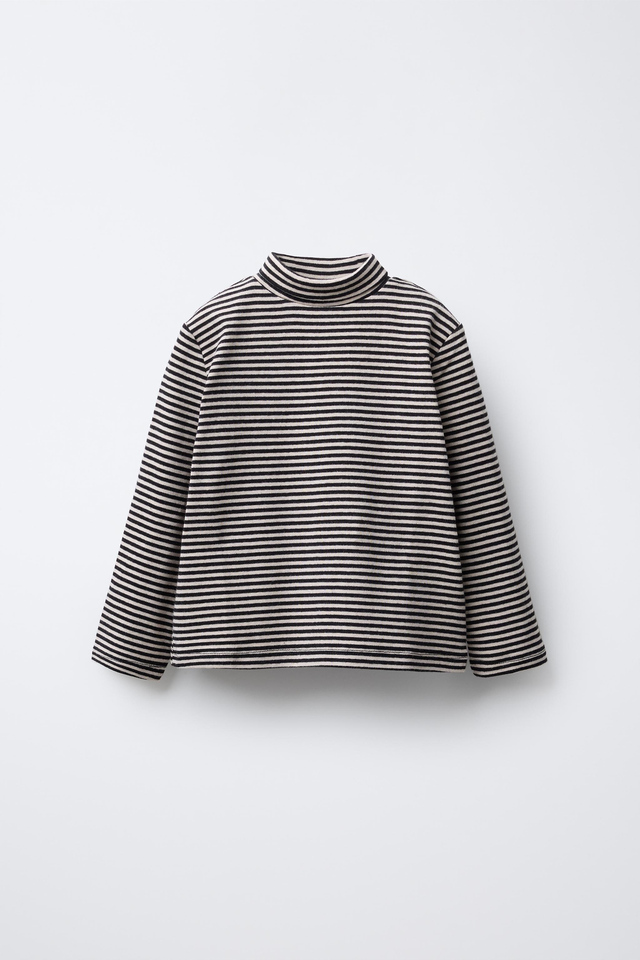 タートルネックTシャツ - ブラック/ホワイト | ZARA Japan / 日本