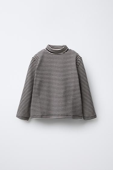 TURTLENECK T-SHIRT - Black / White by Zara - Image 0