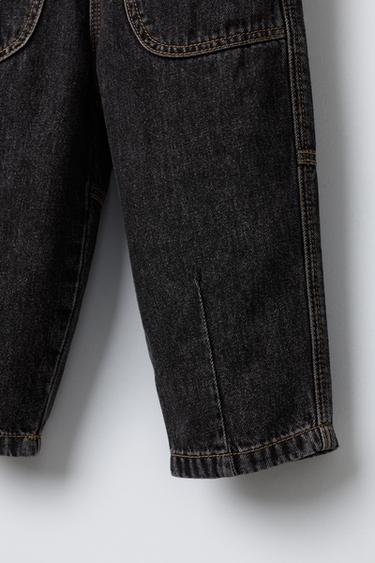 BAGGY DENIM TROUSERS - Grey by Zara - Image 3