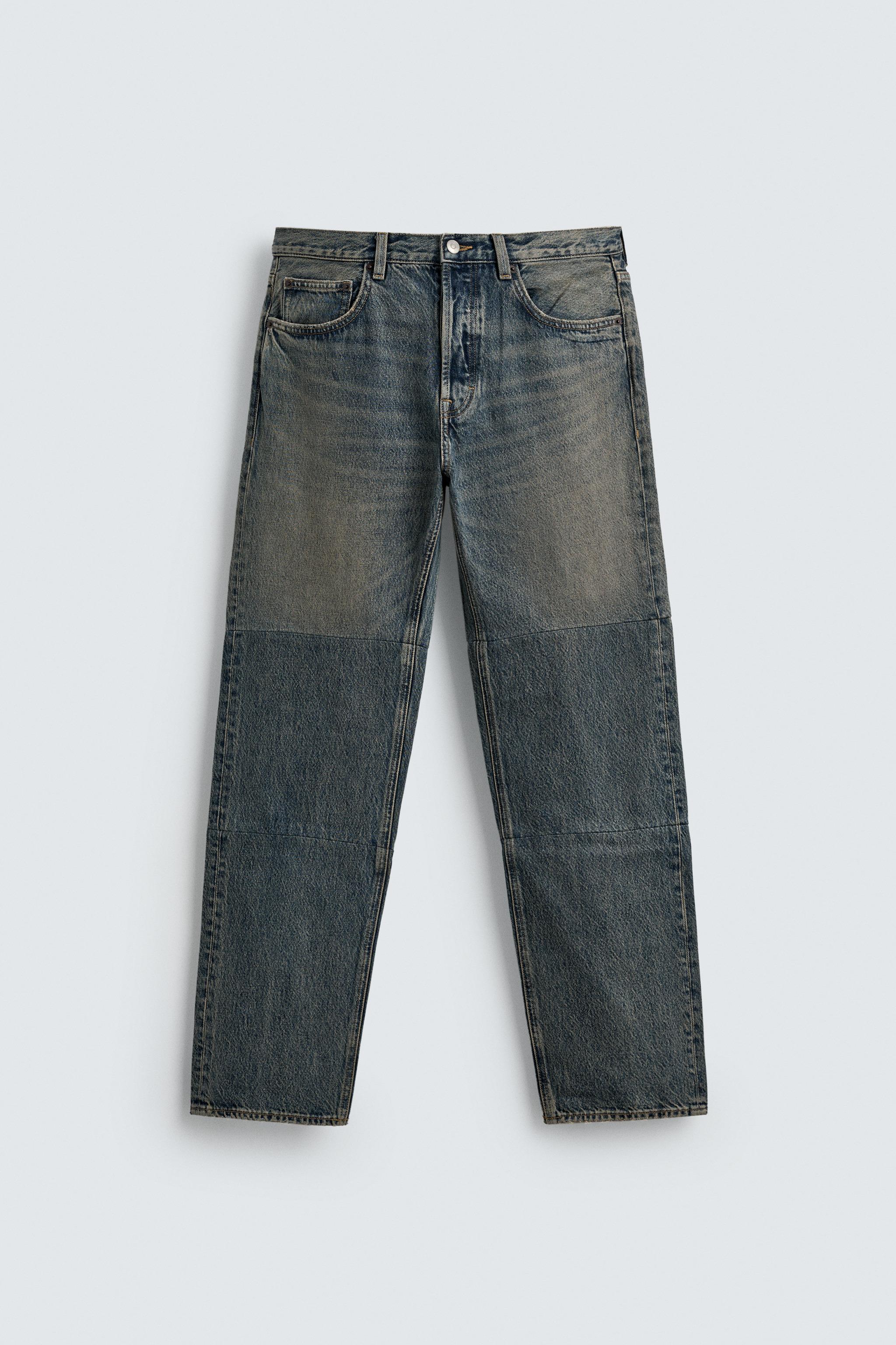 JEANS STRAIGHT FIT COSTURAS - Azul | ZARA Brasil