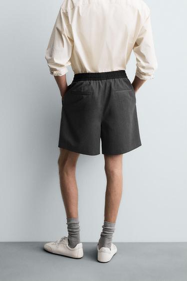 CONTRAST WAIST BERMUDA SHORTS - Grey by Zara - Image 2