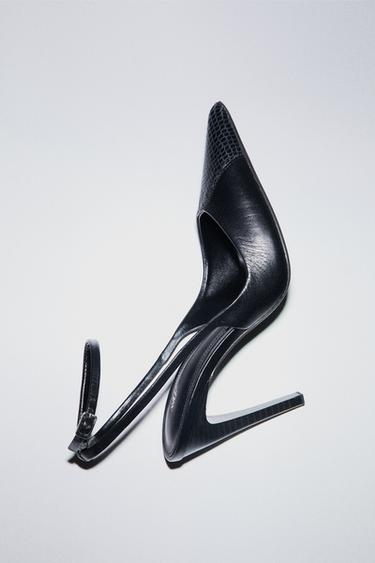 LEDER-PUMPS - Schwarz von Zara