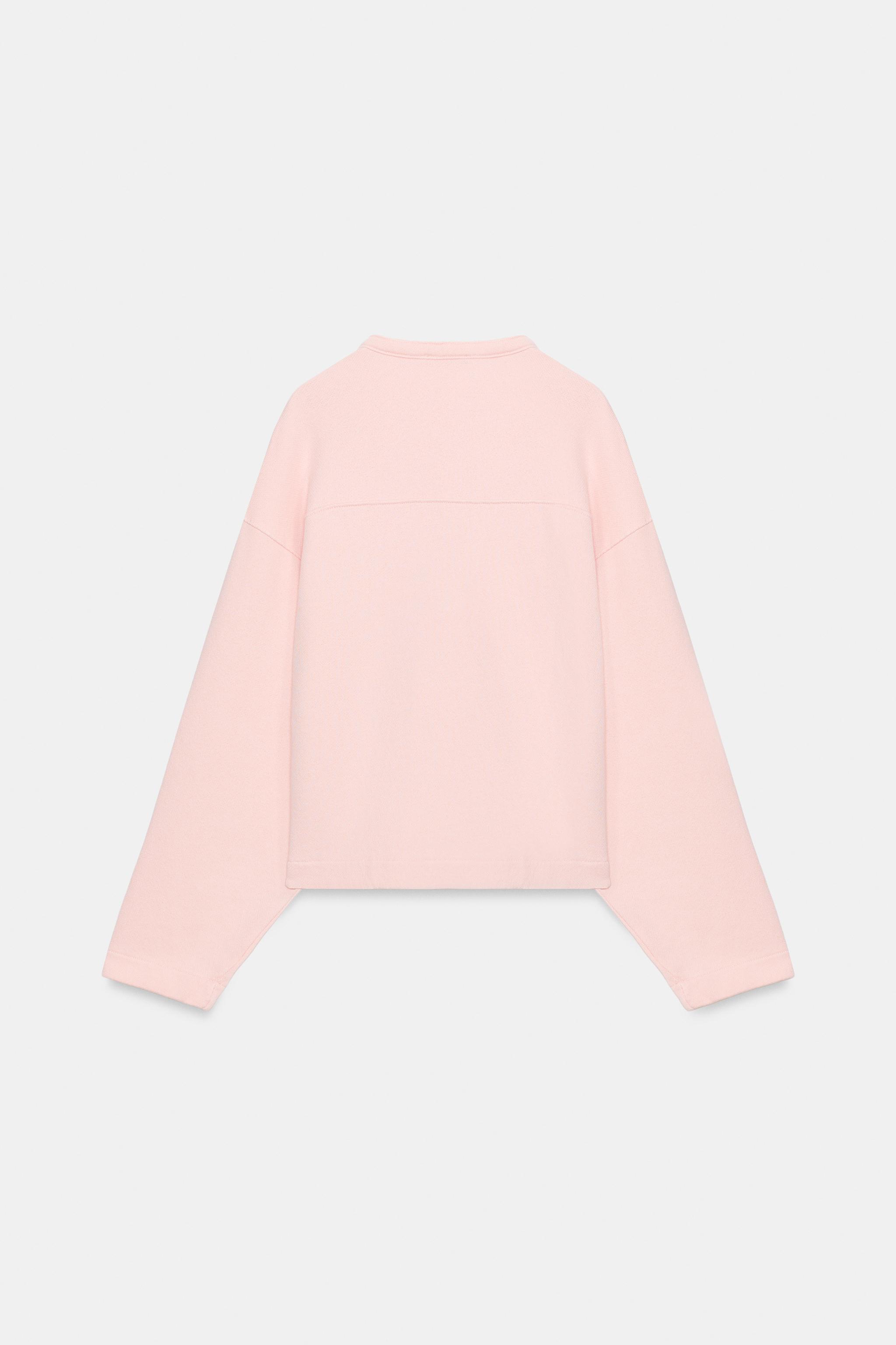 COTTON V-NECK SWEATSHIRT