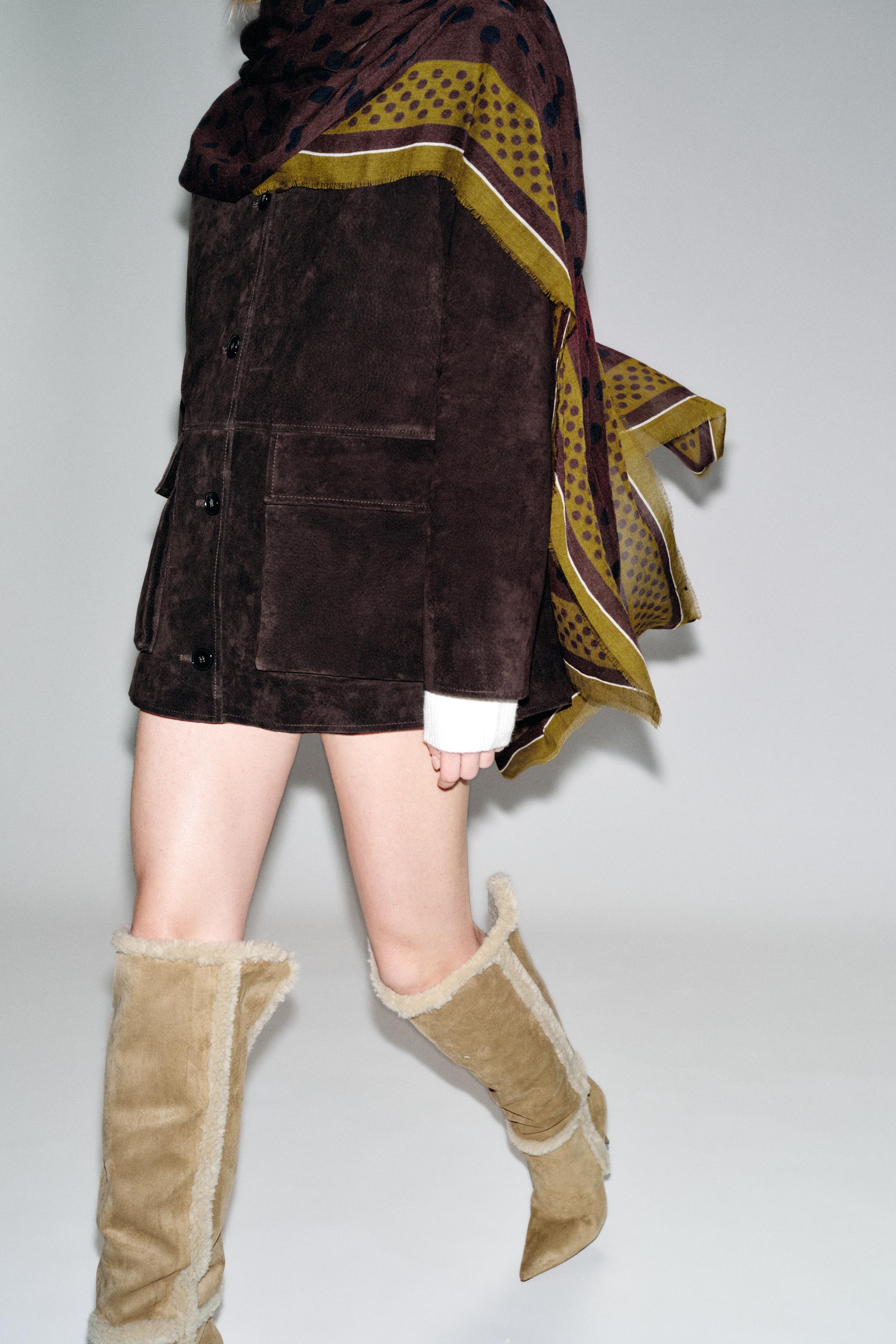 COMBINATION HEEL BOOTS — Light beige