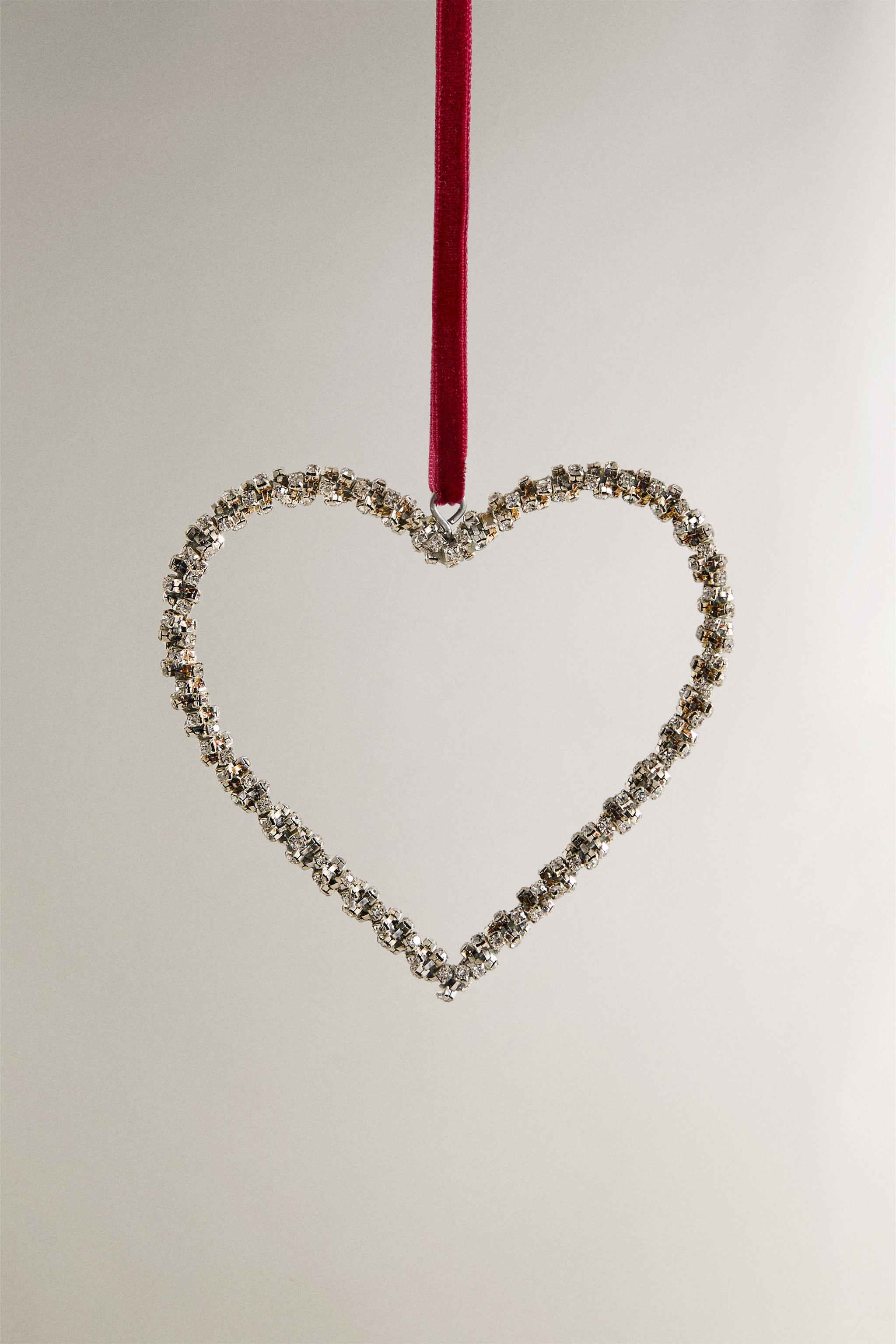 TEXTURED HEART CHRISTMAS TREE ORNAMENT