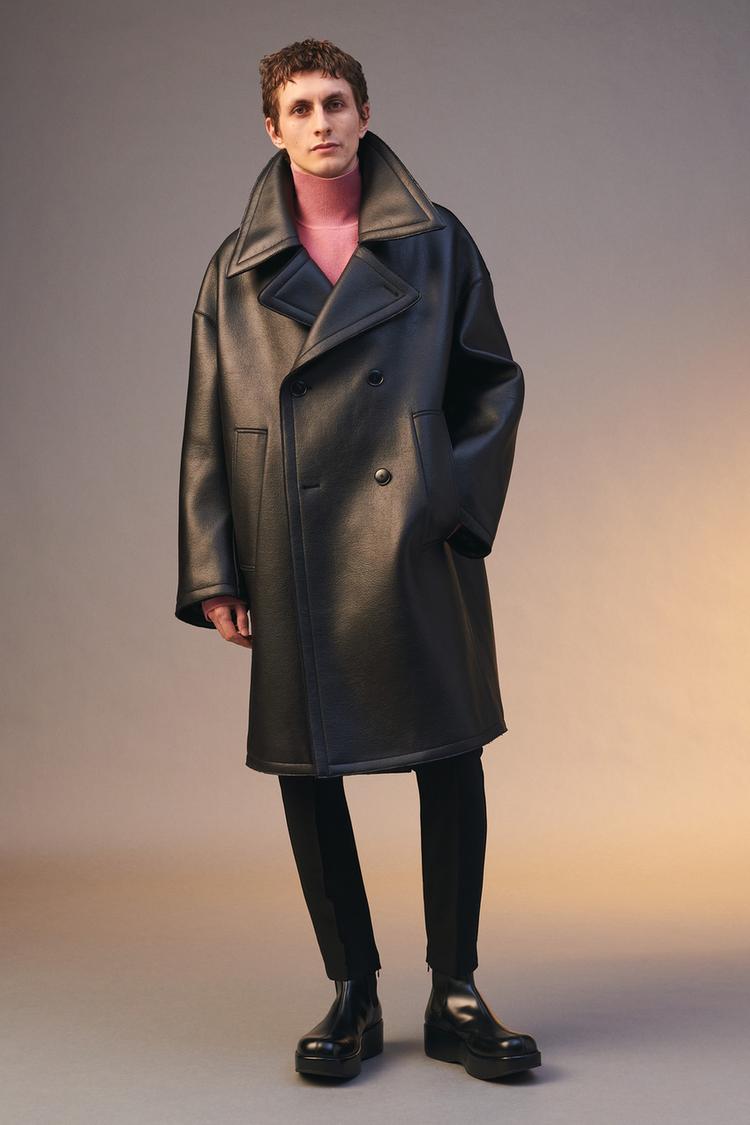 LIMITED EDITION ラバーフィニッシュコート - ブラック | ZARA Japan 
