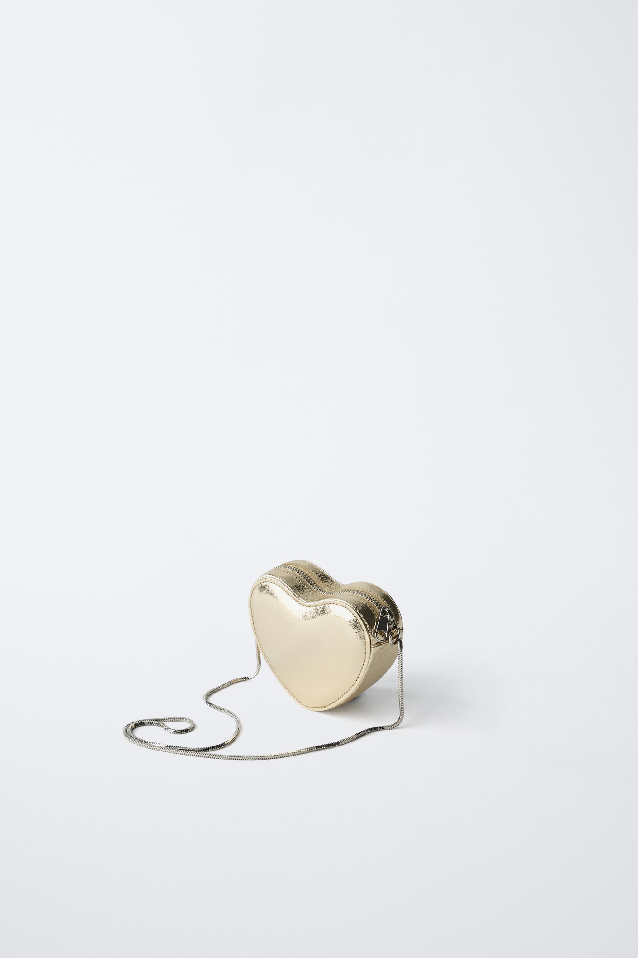 メタリックハート クロスボディバッグ - ゴールド | ZARA Japan / 日本