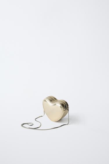 METALLIC HEART CROSSBODY BAG - Gold by Zara - Image 2