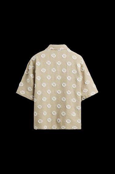 CAMISA JACQUARD TEXTURA - Beige de Zara