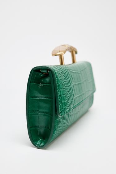 CROCODILE HANDBAG - Green by Zara - Image 1