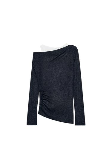 ASYMMETRIC MOCK LAYER T-SHIRT - 831 by Zara