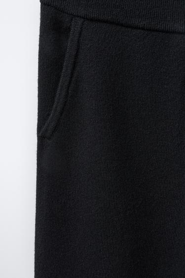 PANTALON EN MAILLE LARGE - Noir de Zara - Image 3