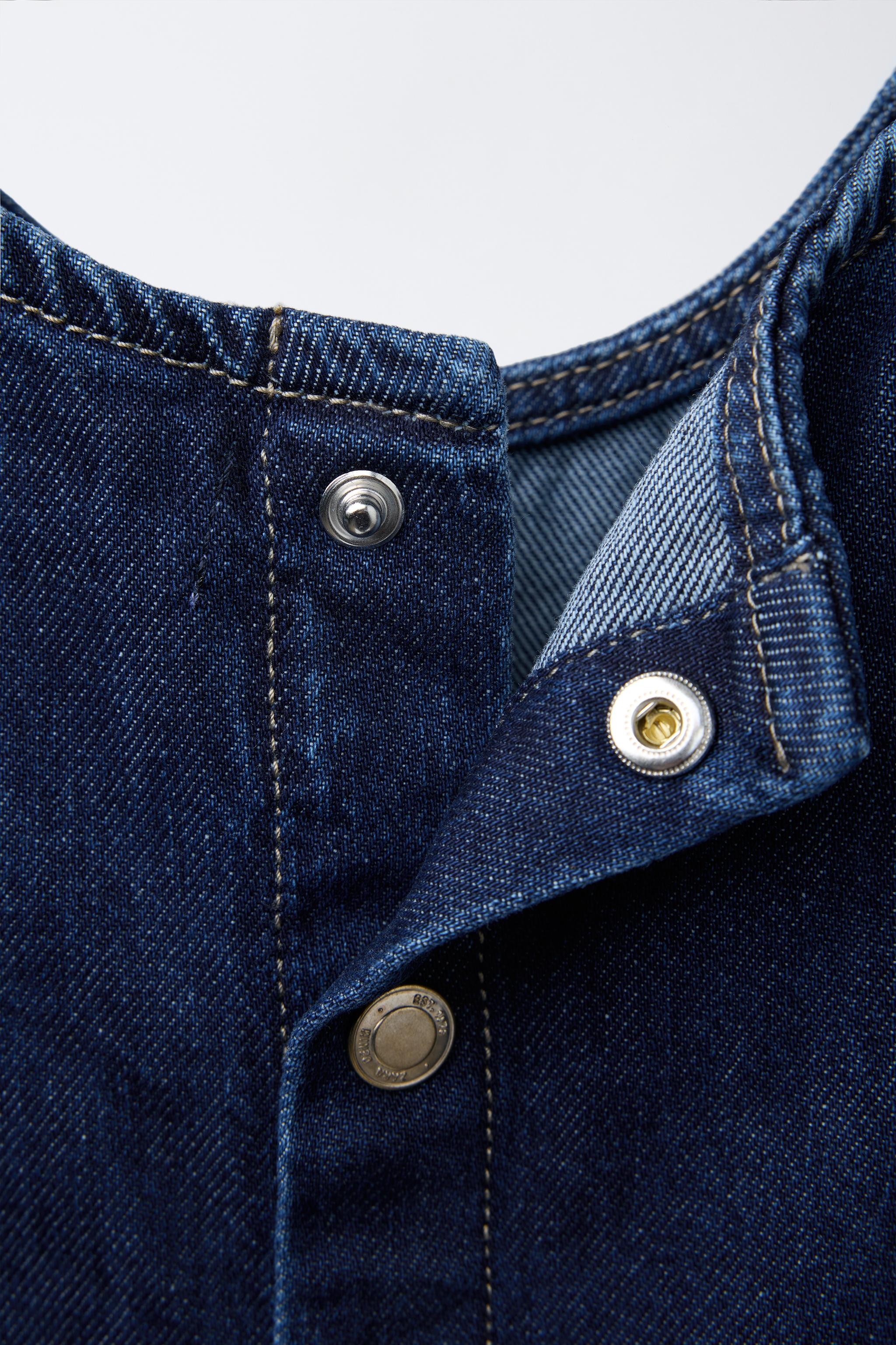 BOW DENIM TOP - Blue | ZARA Canada