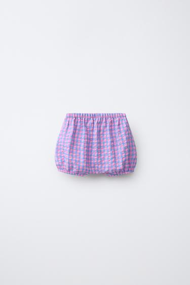 BLOOMER À CARREAUX VICHY - Rose / Lilas de Zara - Image 1