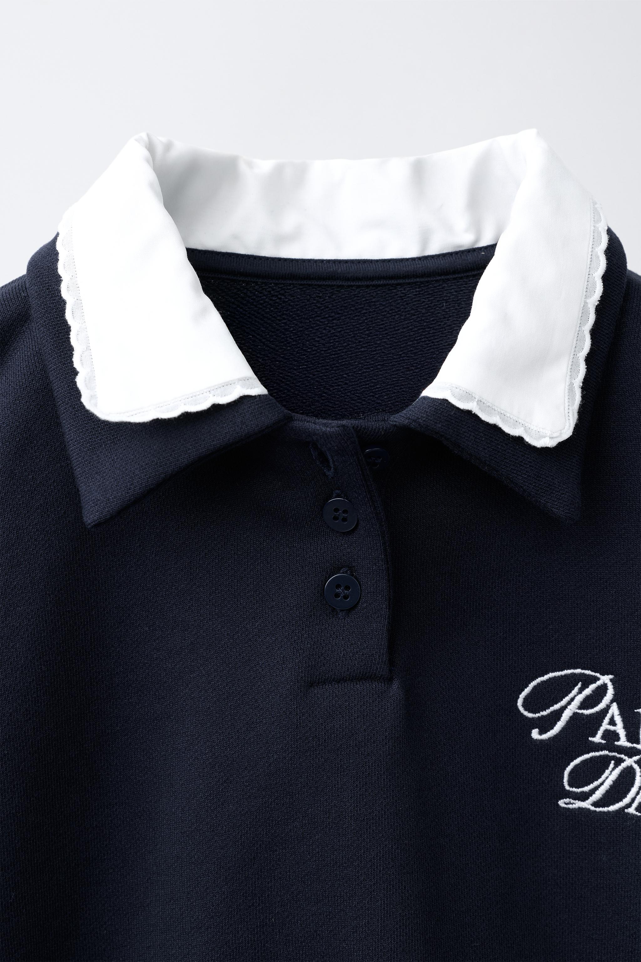 DOUBLE COLLAR SWEATSHIRT