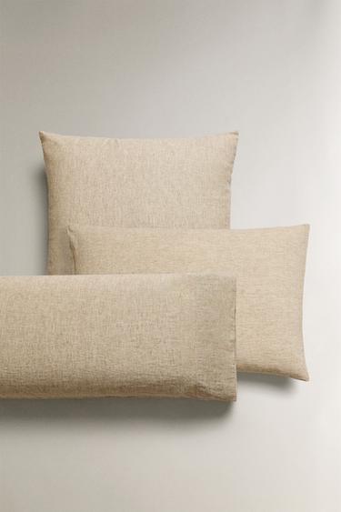 LINEN PILLOWCASE - Ochre by Zara - Image 0