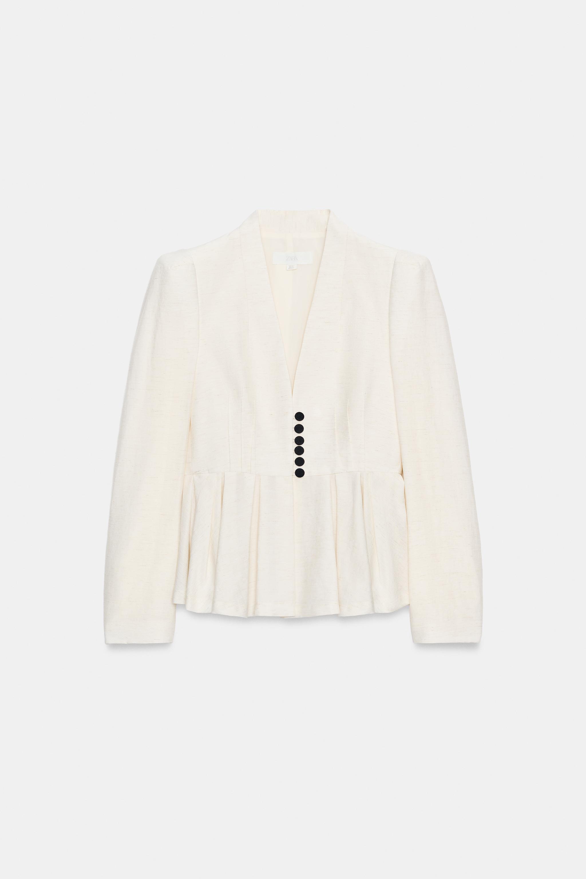 Zara VATKALI VÜCUDA OTURAN BLAZER görsel 8