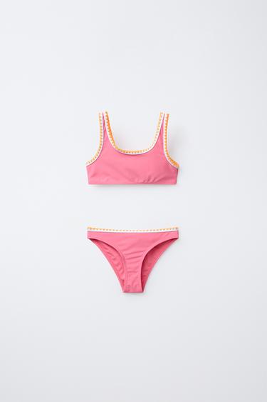 6-14 AÑOS/ BIKINI BORDADOS - Fucsia de Zara