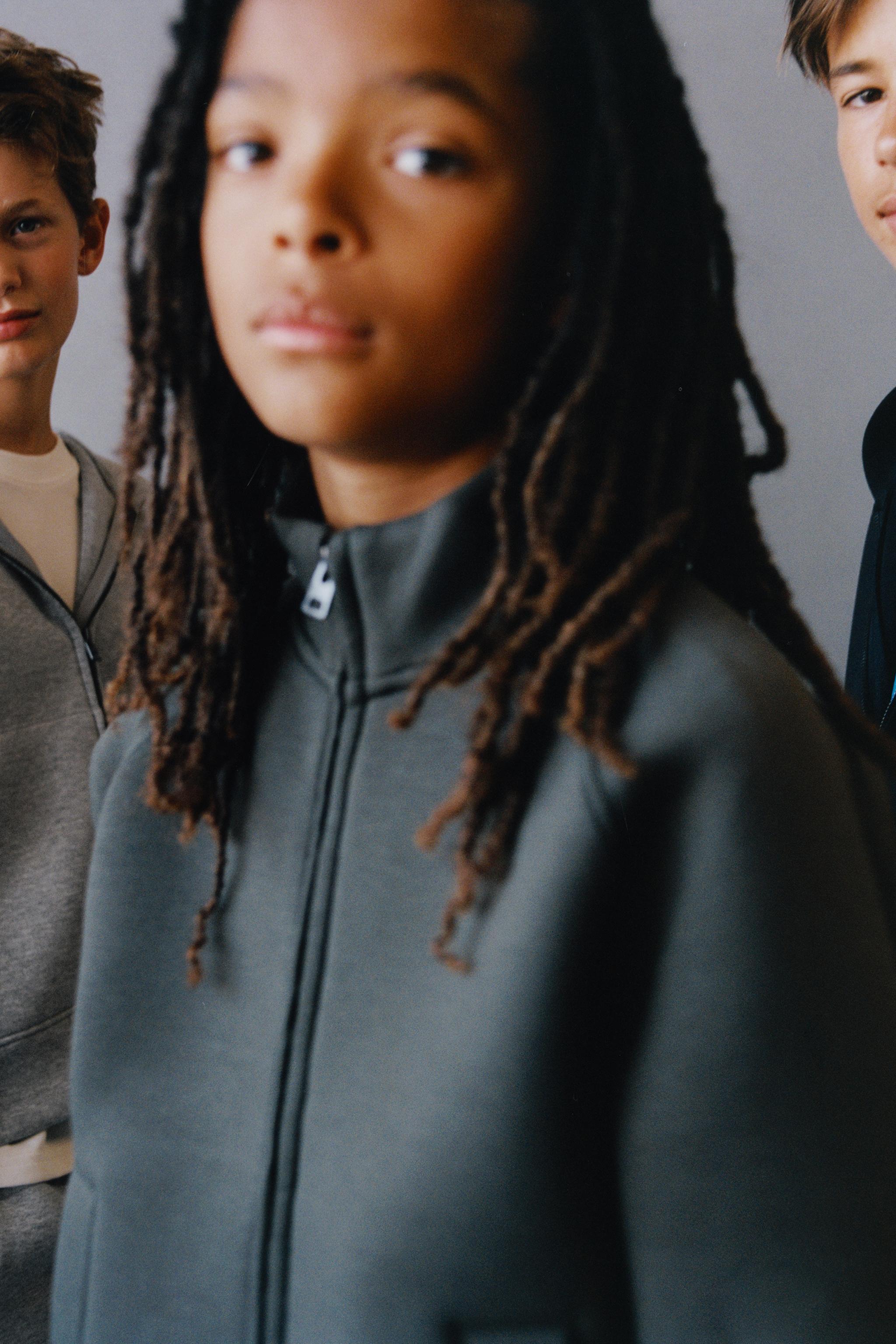 NEOPRENE ZIP-UP SWEATSHIRT