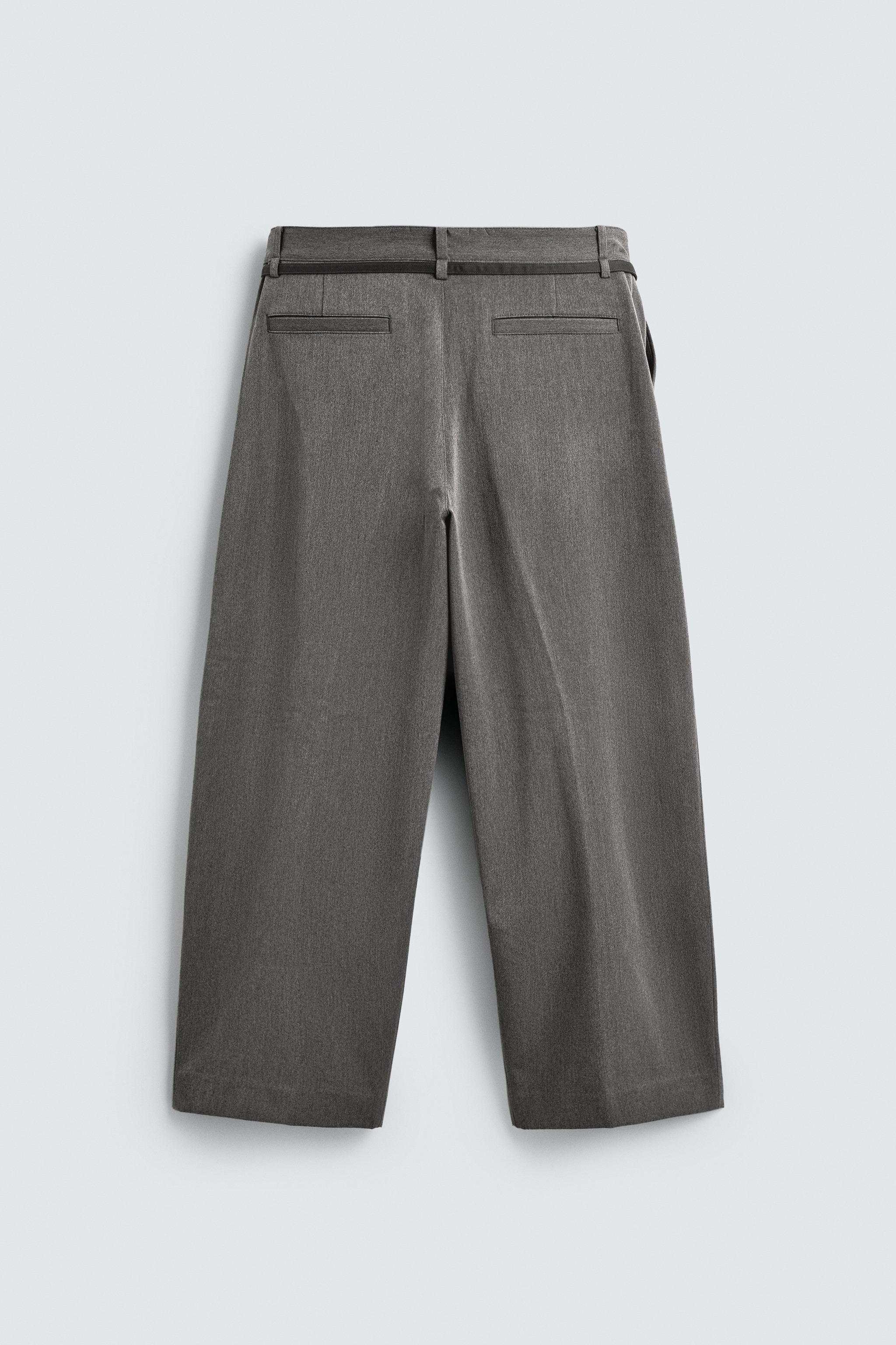PANTALON BALLOON FIT À PLIS AVEC CEINTURE