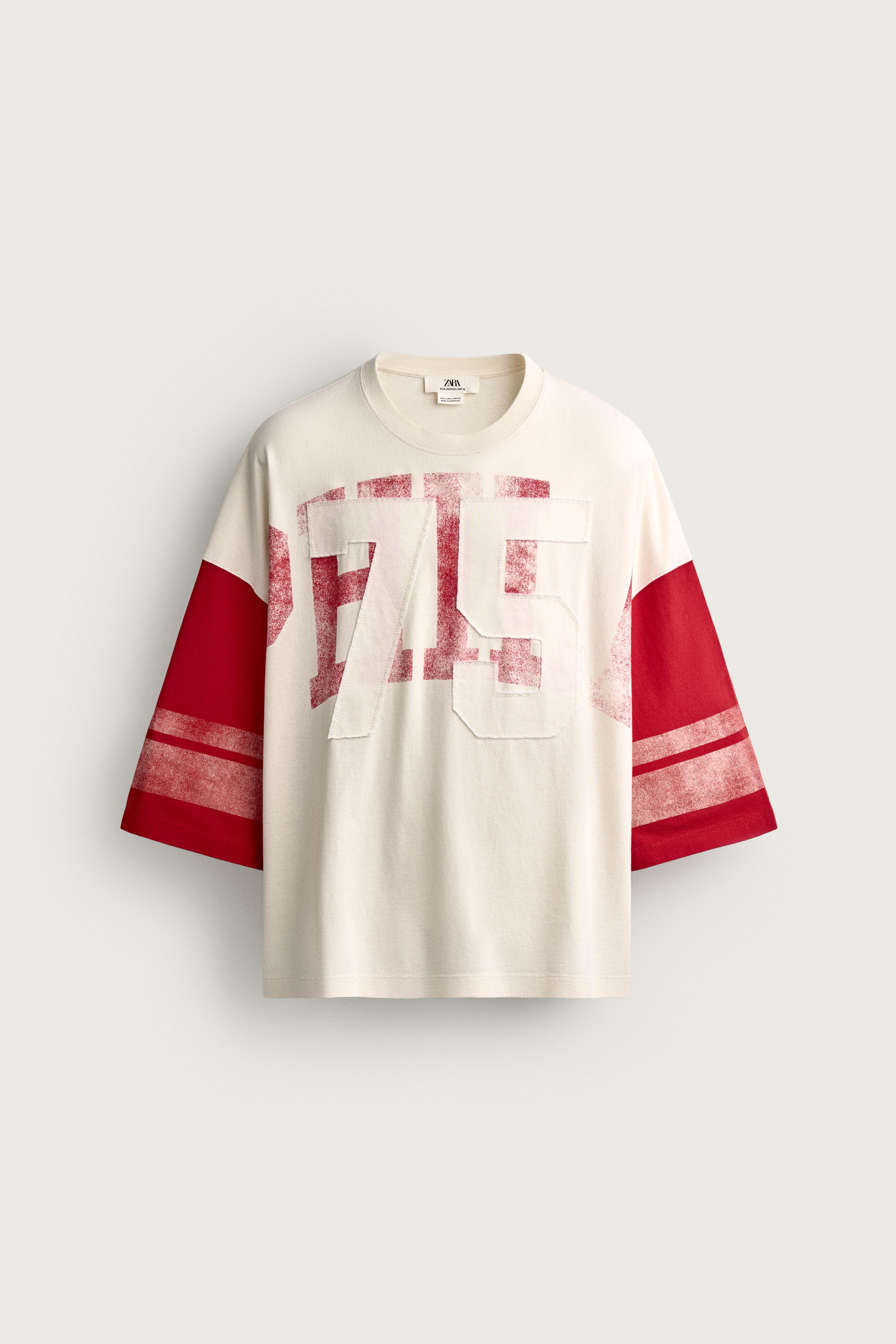 VINTAGE WASHED EFFECT PATCH BOXY FIT T-SHIRT