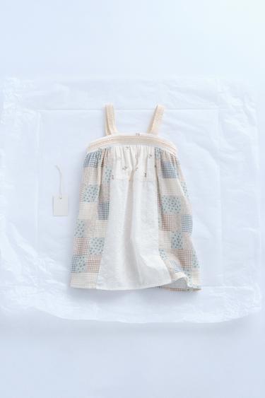 TIMELESS - VESTIDO PATCHWORK - Beige claro de Zara
