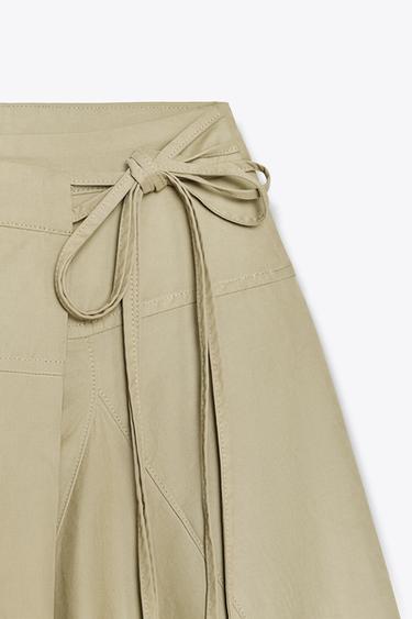 JUPE PARÉO - Kaki clair de Zara - Image 6
