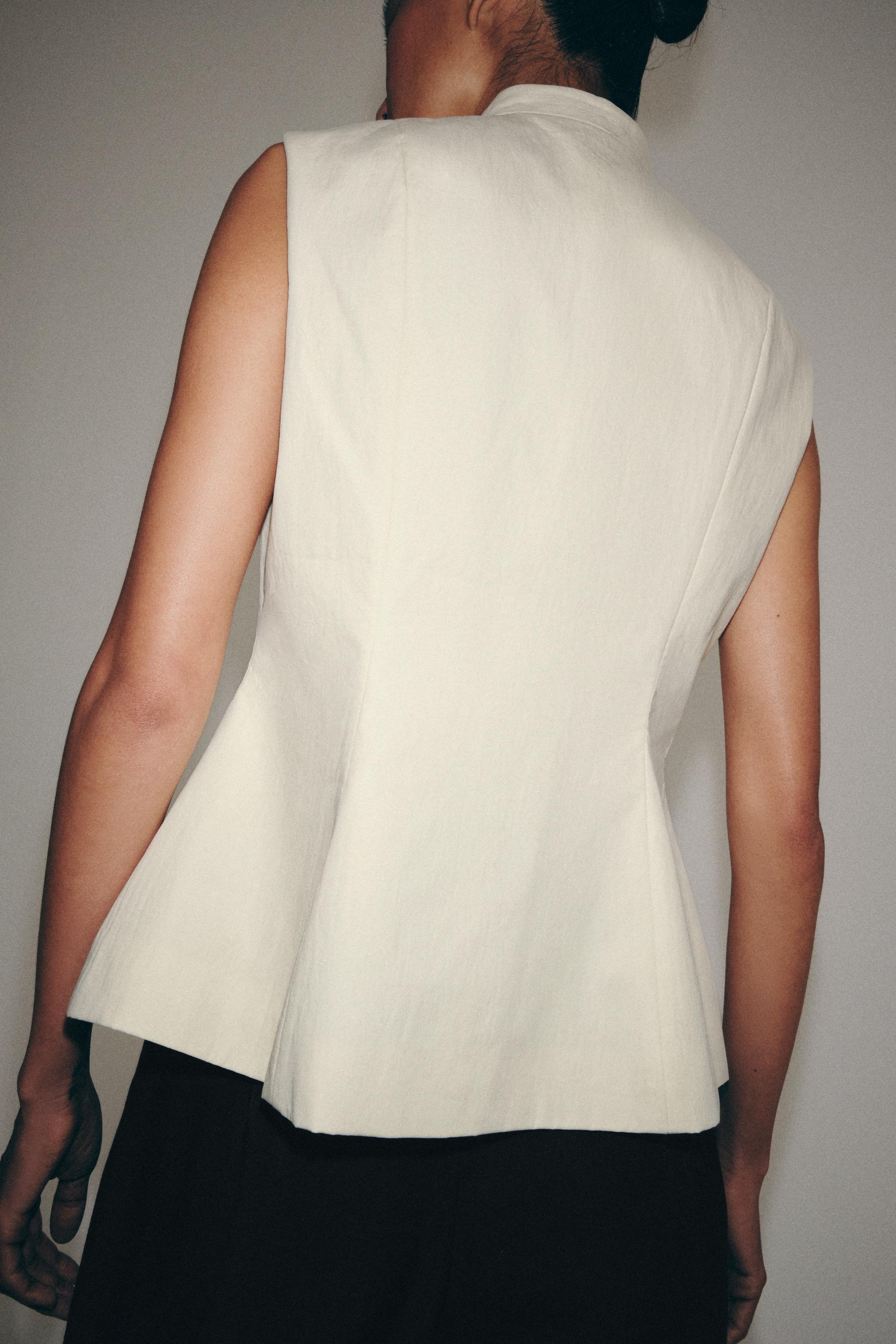 Женские жилеты Zara ZW COLLECTION TAILORED VEST — фото 3